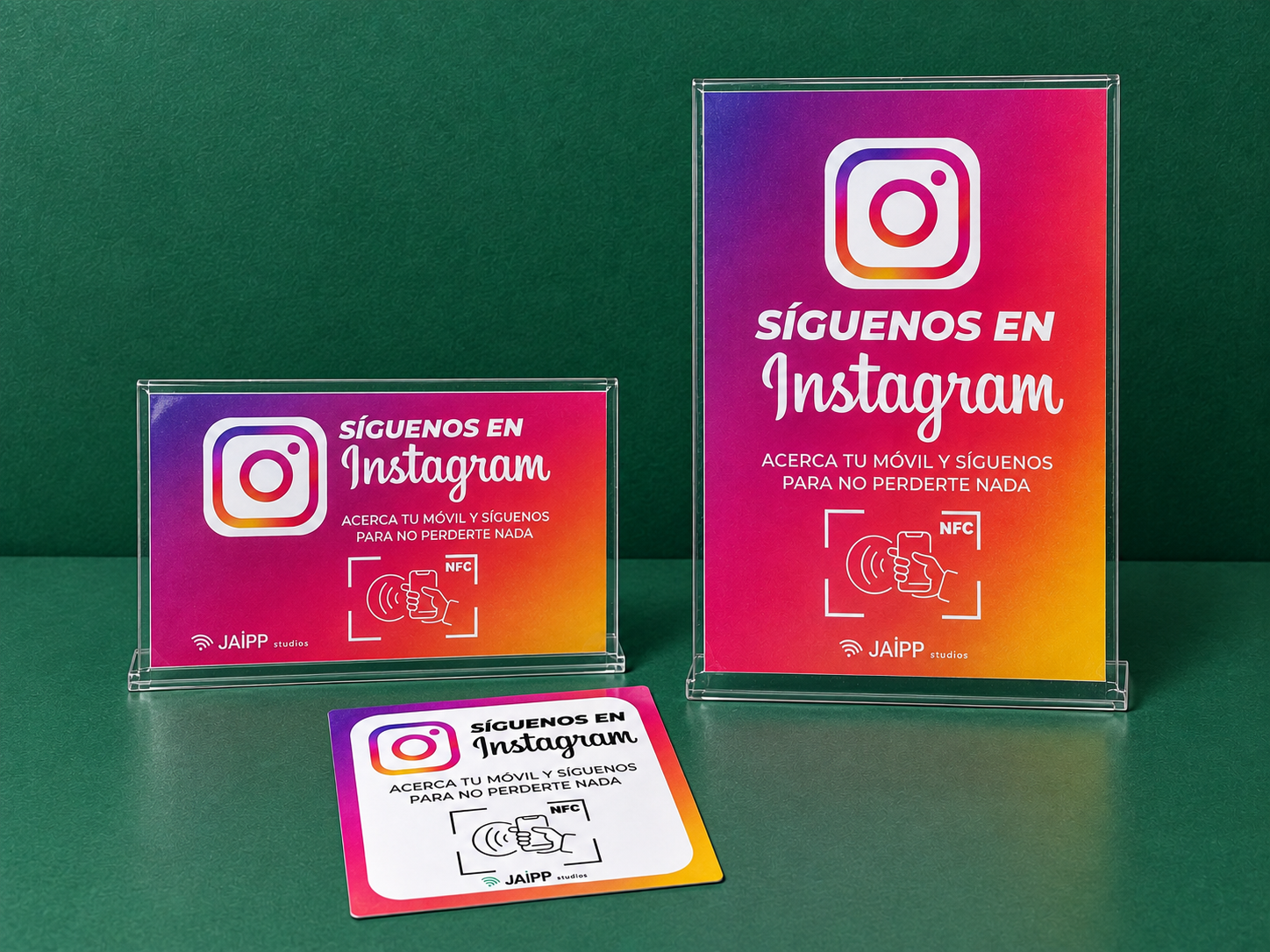 Disco Bip de Instagram en el escaparate